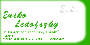 eniko ledofszky business card